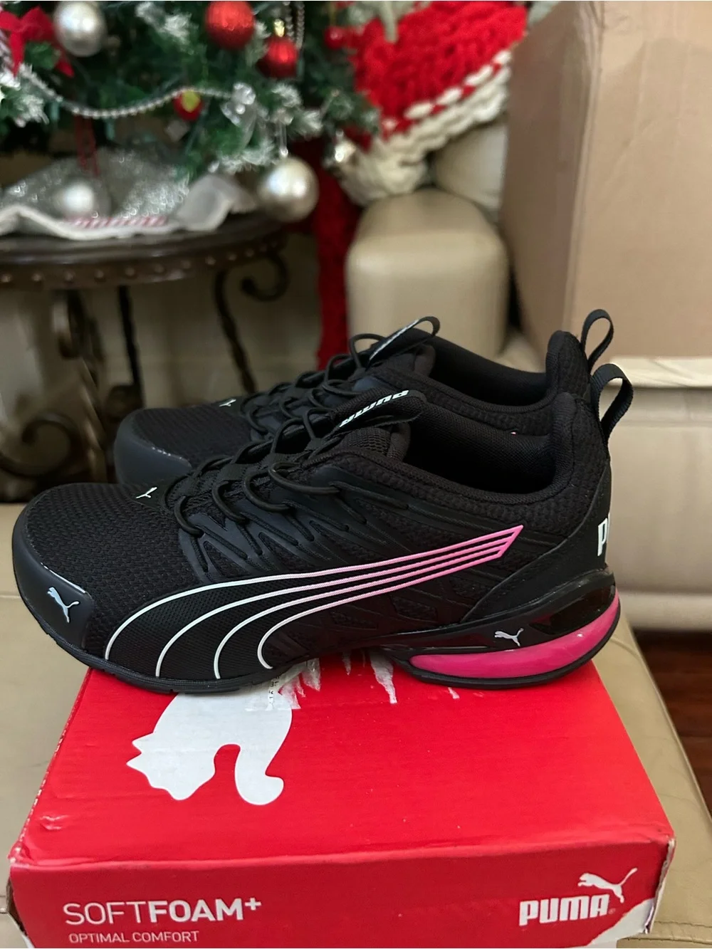 Puma Kids Black Low-Top Athletic Sneakers, 3 youth